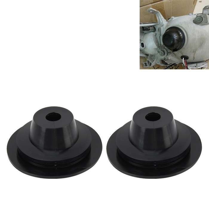 2 PCS Universal Car LED Headlight HID Xenon Lamp Silicone Dust Cover Seal Caps LED Headlight Seal Du
