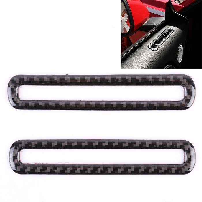 2 PCS Car Door Outlet Decorative Sticker Air Vent Moulding Trim Decorative Strip for Ford Mustang 20