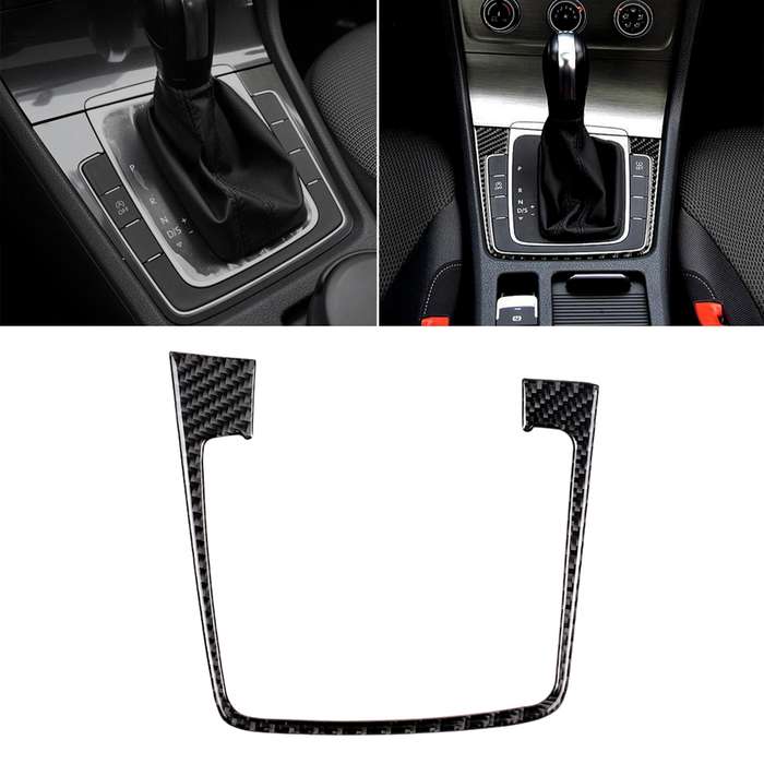 Car Carbon Fiber Gear Position Panel Frame Decorative Sticker for Volkswagen Golf 7 2018-, without H