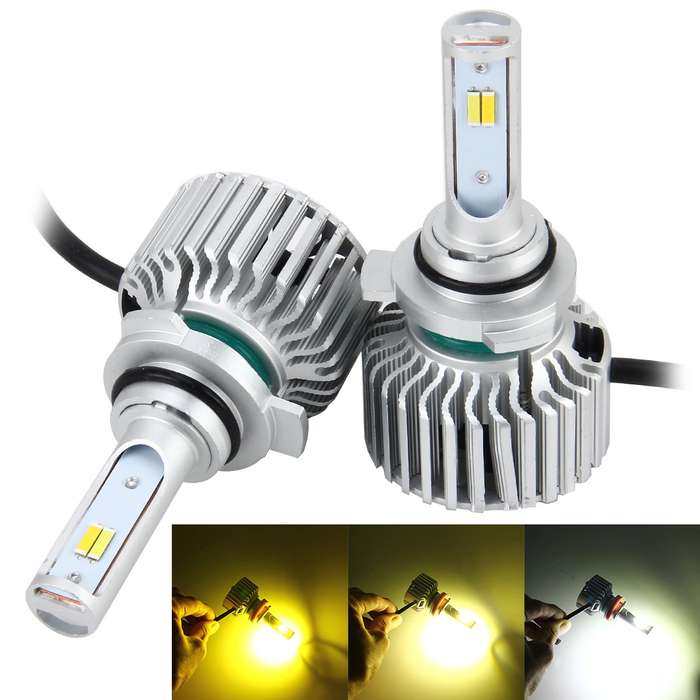 2 PCS 9012 26W 2250LM Car Headlight LED Auto Light Built-in CANBUS Function (White Light, Yellow Li