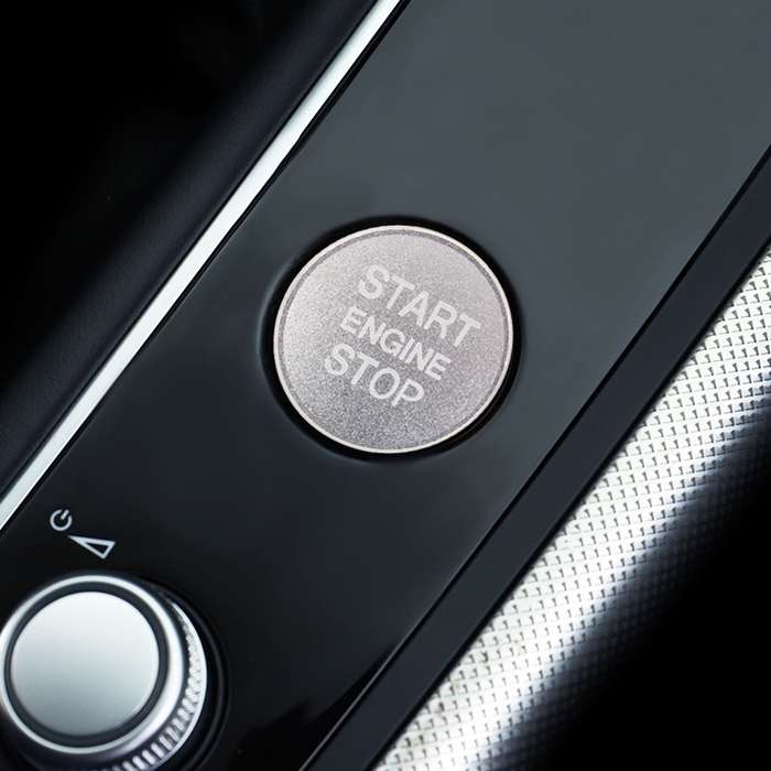 Car Engine Start Key Push Button Cover Trim Aluminum Alloy Sticker Decoration for Audi(Red)