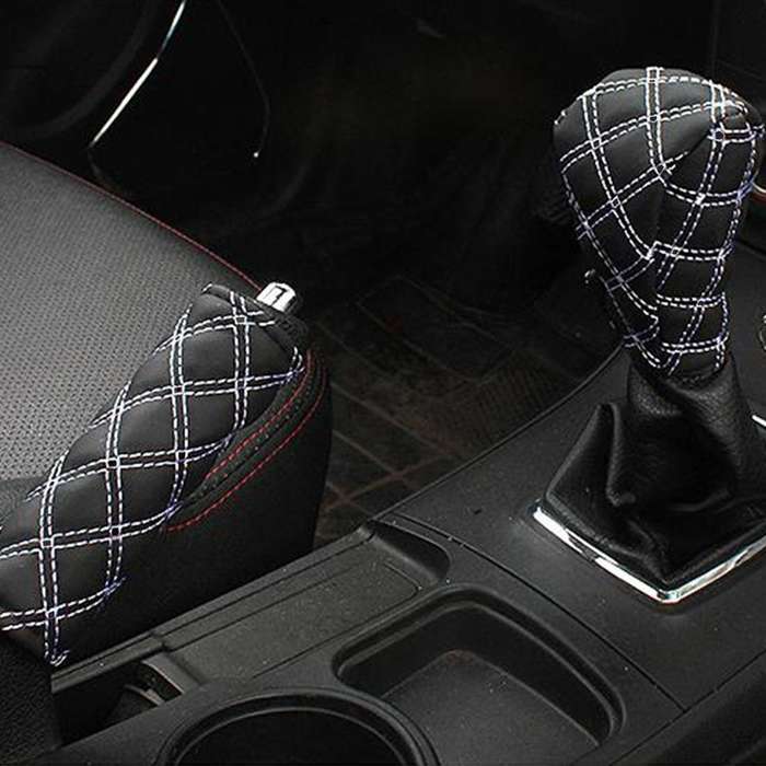 2 PCS Car Hand Brake Cover Shift Knob Gear Stick Cushion Sets Cover Car Accessory Interior Decoratio