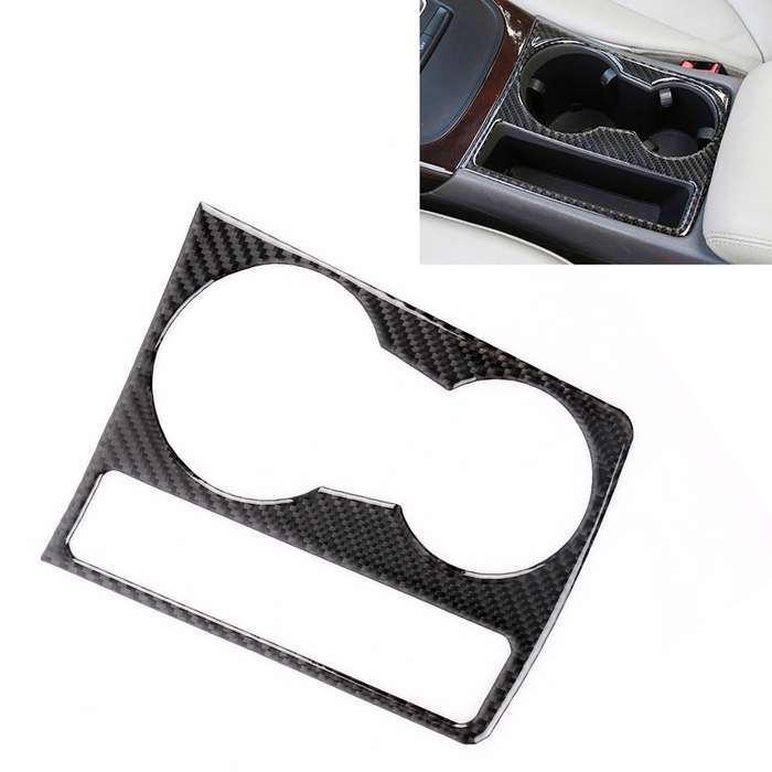 Car Carbon Fiber Water Cup Holder Decorative Sticker for Audi A4L / A5 / Q5 2009-2016