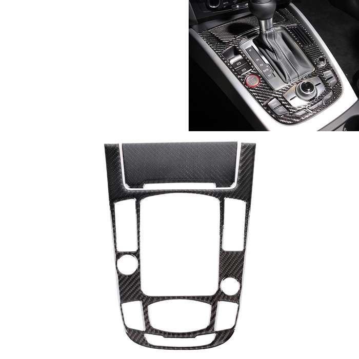 2 PCS Car Carbon Fiber Gear Panel Decorative Sticker for Audi A4L / A5 / Q5 2009-2016