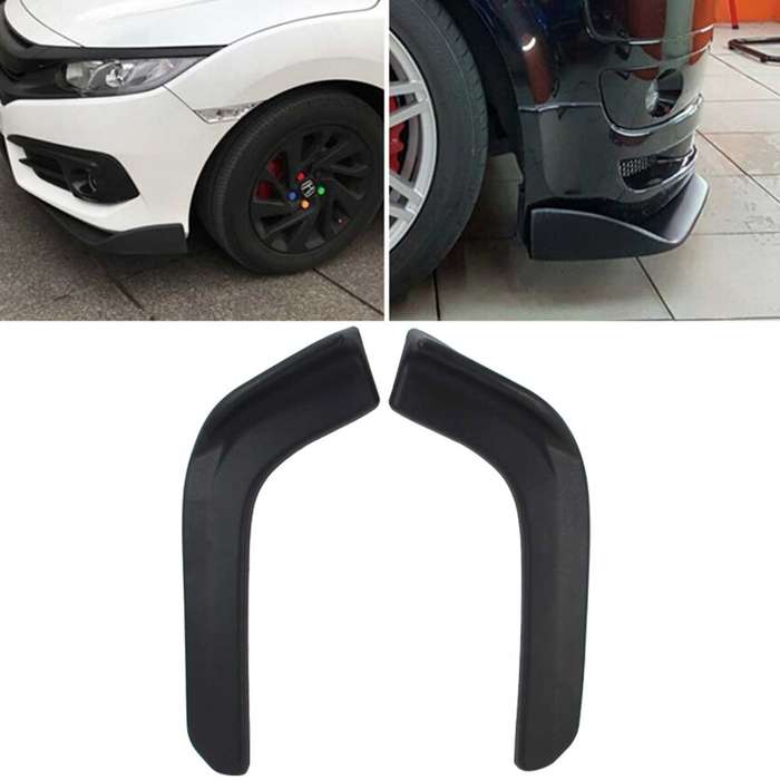 2 PCS Universal Fit Car Front Bumper Spoiler Lip Splitter Diffuser SUV ABS Front Shovel, Length: 62c