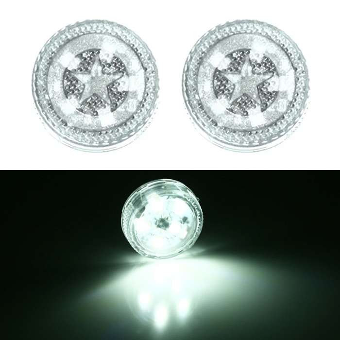 2 PCS Car Door Magnetic Warning Strobe Light Lamp(White Light)
