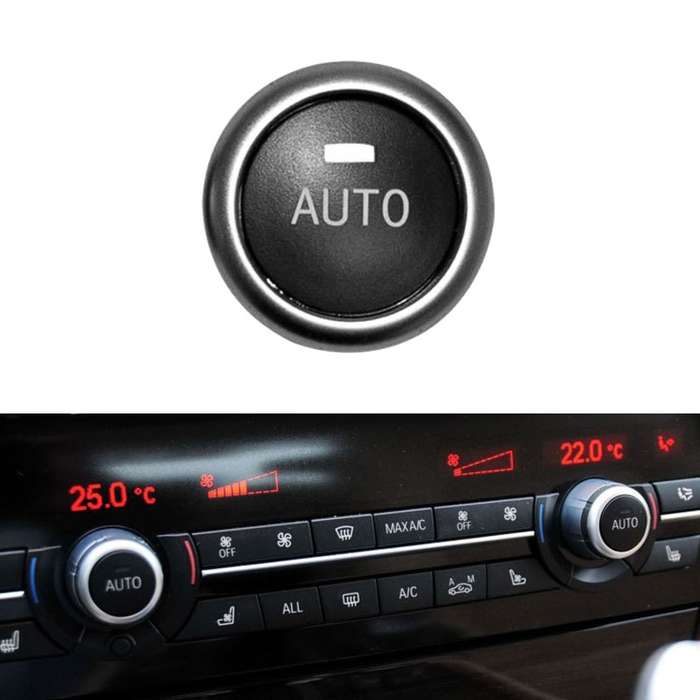 Car Temperature Adjustment Switch Air Conditioning Knob with Letter for BMW 5 Series / 6 Aeries / 7