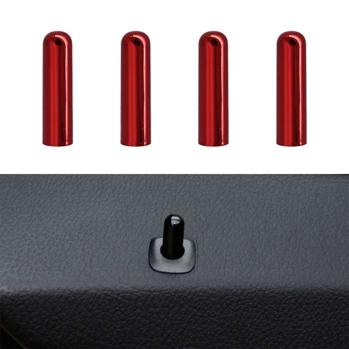 4 PCS Car Unlock Cover Door Bolt Door Handle for BMW X1 / X6(Black)