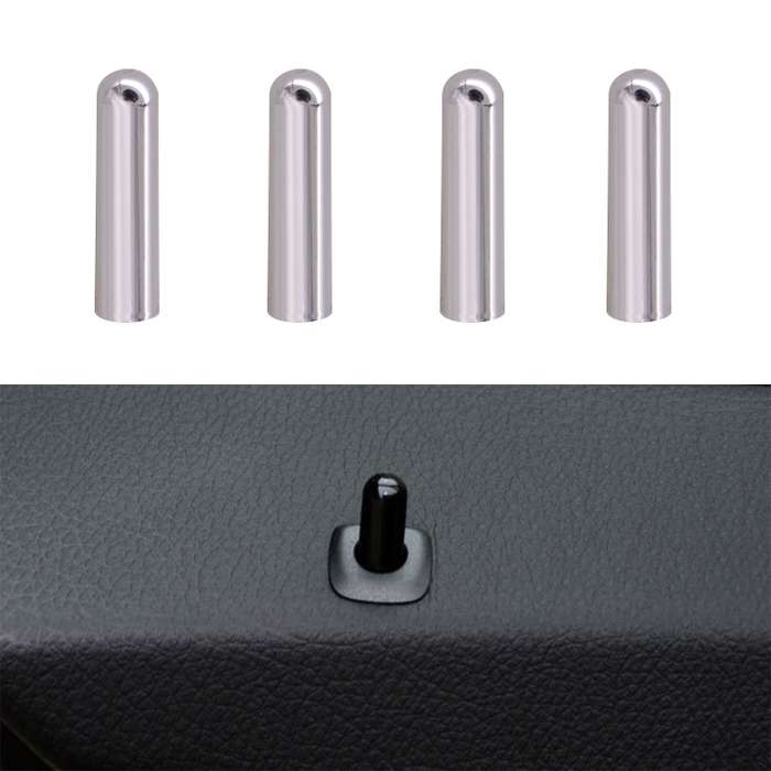 4 PCS Car Unlock Cover Door Bolt Door Handle for BMW X1 / X6(Black)