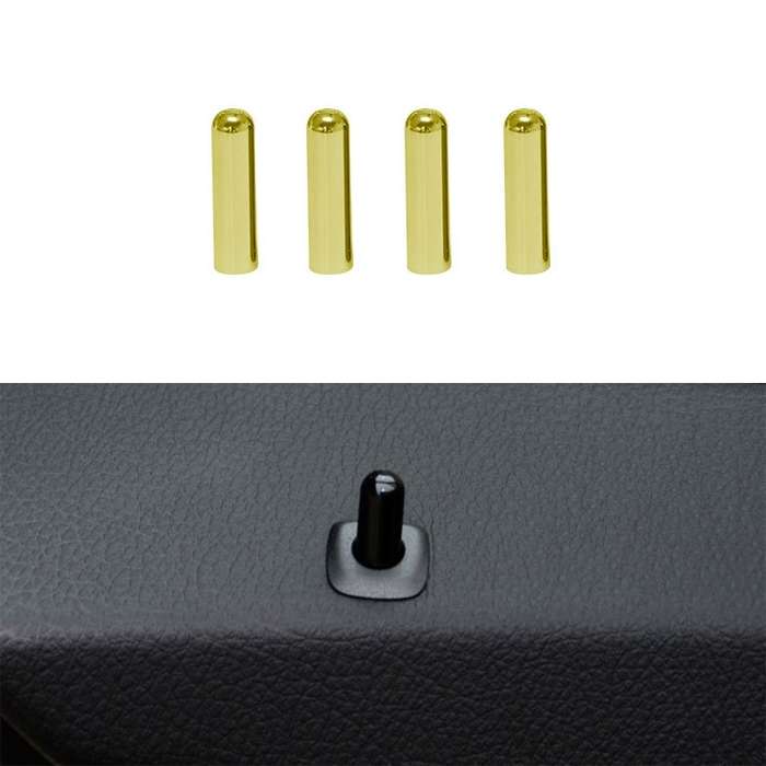 4 in 1 Car Door Latch Pin Door Screw Knob Cap Cover Trim for BMW F10, Left Driving (Silver)