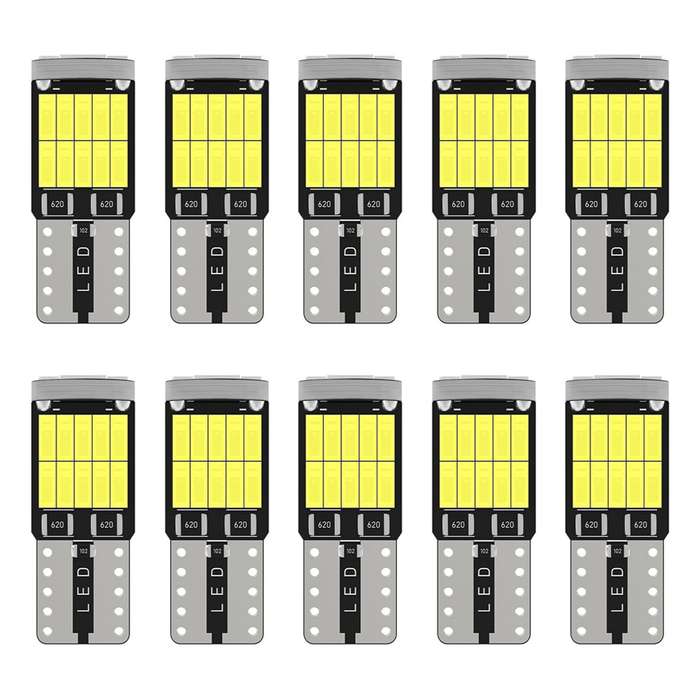 10pcs T10 4014-26SMD Car Bright Lights LED Clearance Light Lamp Reading Light (White Light)