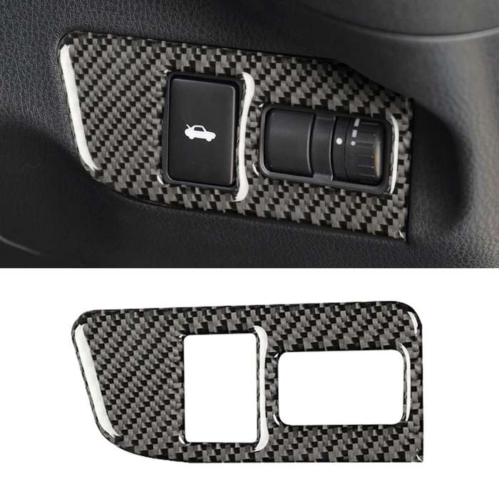 Car Carbon Fiber Trunk Switch Decorative Sticker for Subaru BRZ / Toyota 86 2013-2017, Right Drive (
