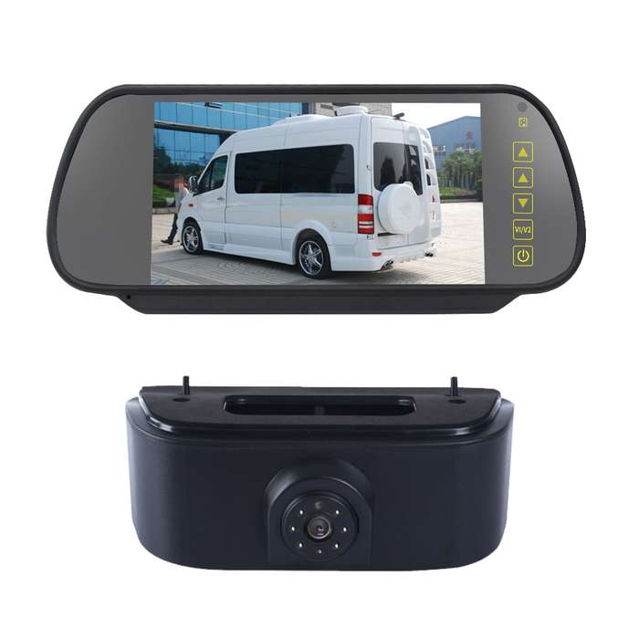 PZ469 Car Waterproof 170 Degree Brake Light View Camera + 7 inch Rearview Monitor for Nissan N200 20