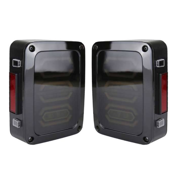 1 Pair 15W DC 12V IP67 4 in 1 Car LED Tail Lights / Driving Lights / Brake Lights/Turn Reverse, Euro
