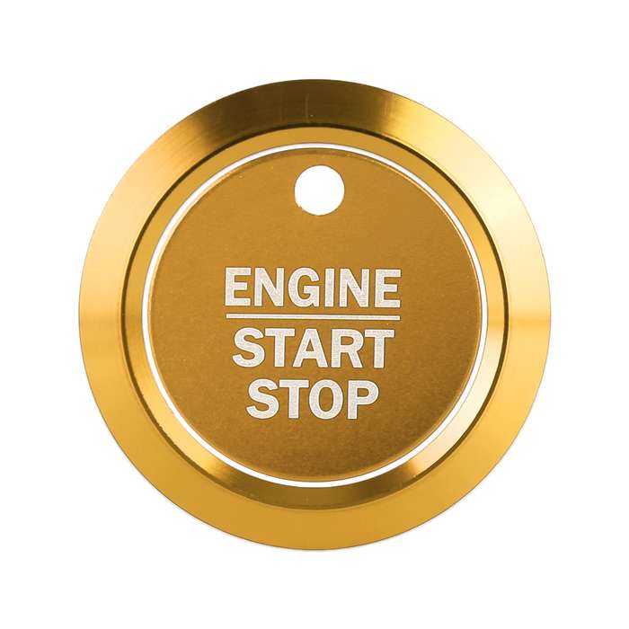 Car Engine Start Key Push Button Ring Trim Sticker Decoration for Ford F150 (Gold)
