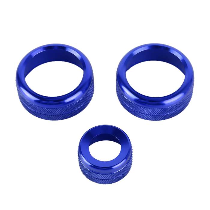 3 PCS Car Metal Air Conditioner Knob Case for BMW X1 / X2 / GT (Silver)