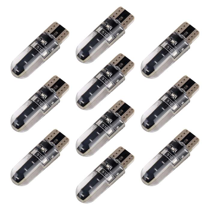 10 PCS T10 DC12V / 1W Car Clearance Light COB Lamp Beads (Ice Blue Light)
