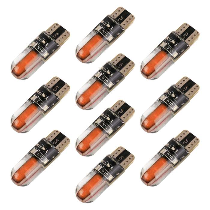 10 PCS T10 DC12V / 1W Car Clearance Light COB Lamp Beads (Ice Blue Light)