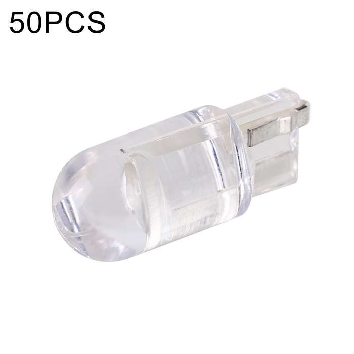 50 PCS T10 DC12V / 0.3W Car Clearance Light COB Lamp Beads(Ice Blue Light)