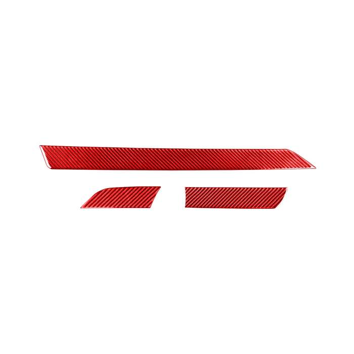 3 PCS / Set Carbon Fiber Car Center Console Strip Decorative Sticker for Toyota Tundra 2014-2018,Rig