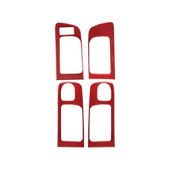 4 PCS / Set Carbon Fiber Car Door Inner Handle Decorative Sticker for Toyota Tundra 2014-2018,Left D