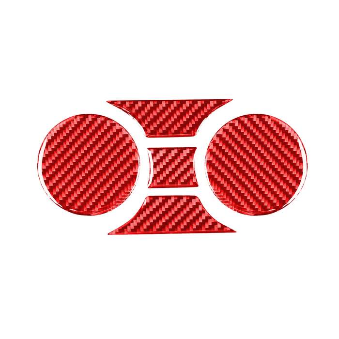 Carbon Fiber Car Central Control Cup Holder Panel Decorative Sticker for Toyota Tundra 2014-2018,Lef