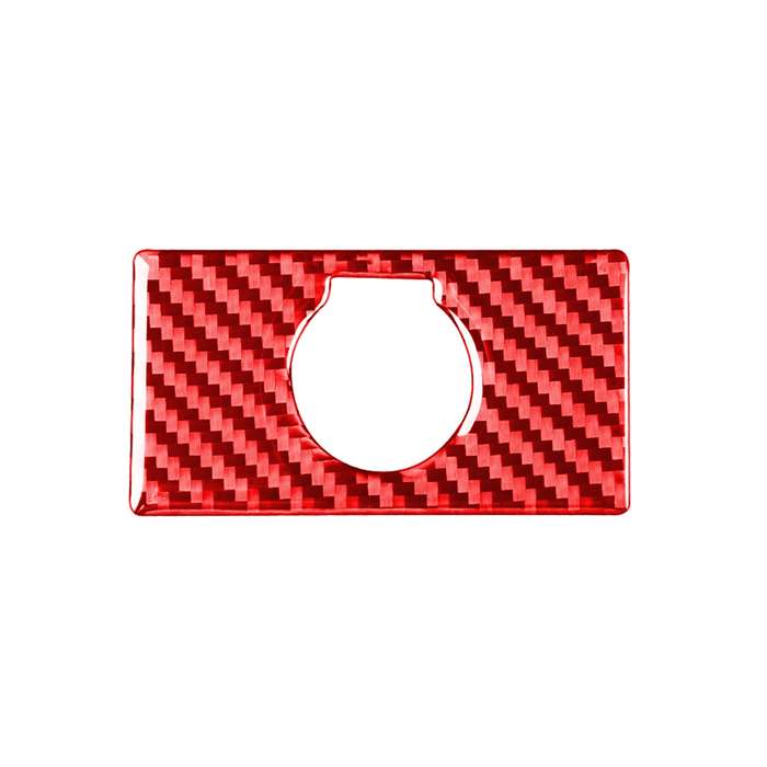 Carbon Fiber Car Rear Cigarette Lighter Switch Decorative Sticker for Toyota Tundra 2014-2018,Left a