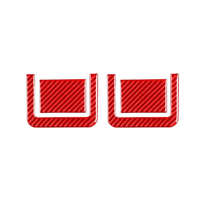 4 PCS / Set Carbon Fiber Car Rear Seat Adjustment Panel Decorative Sticker for Toyota Tundra 2014-20