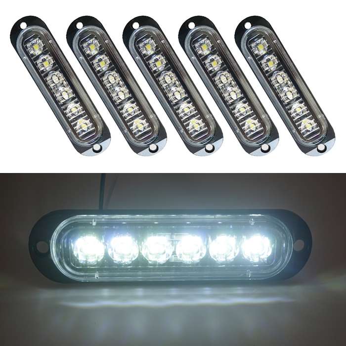 5 PCS MK-093 Car / Truck 6LEDs Side Marker Indicator Lights Bulb Lamp (Green Light)