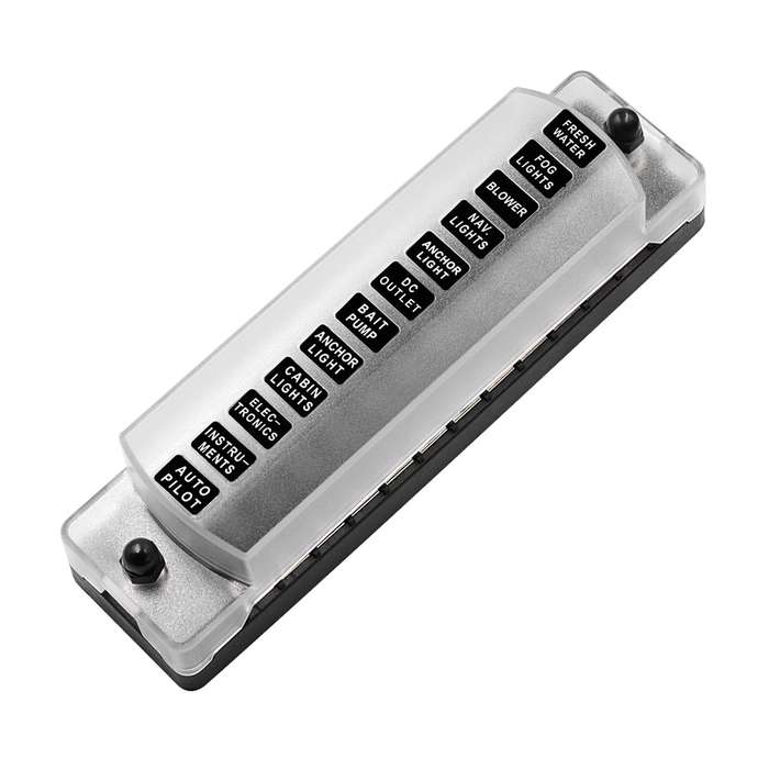CS-978A2 FB1902 1 In 12 Out Independent Positive Negative Fuse Box without Fuse Piece for Auto Car T