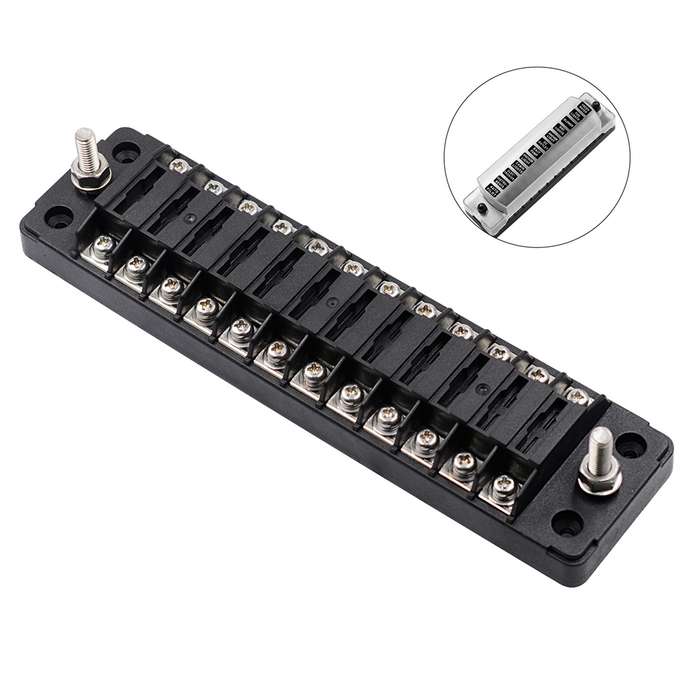 CS-979A2 FB1904 1 In 1 Out 12 Ways No Distinction Positive Negative Fuse Box without Fuse for Auto C