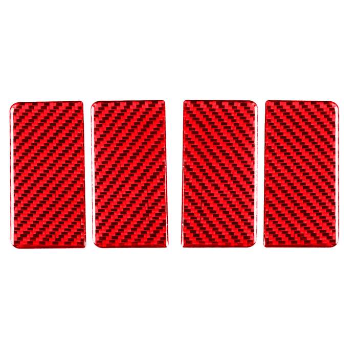 4 PCS Set for Honda CRV 2007-2011 Carbon Fiber Car Inner Armrest Gasket Decorative Sticker,Left and