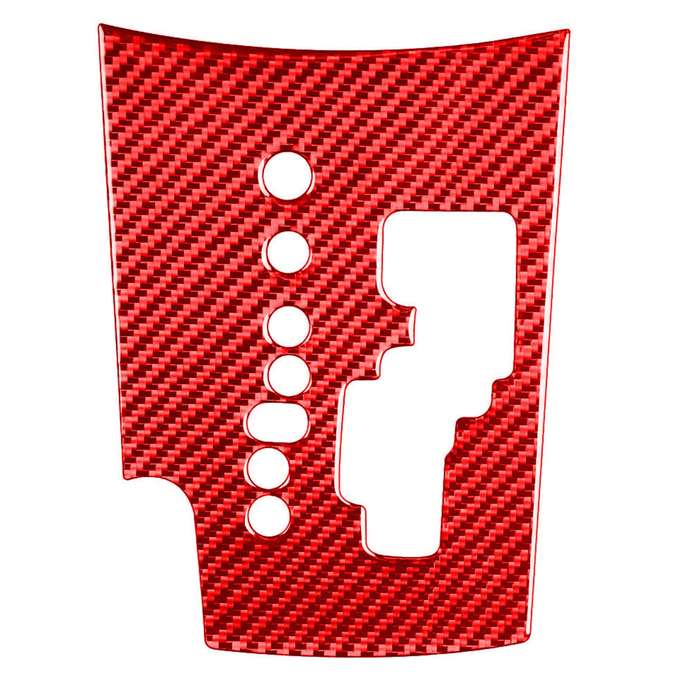 Car Carbon Fiber Gear Panel Decorative Sticker for Toyota RAV4 2006-2013, Left Drive (Red)