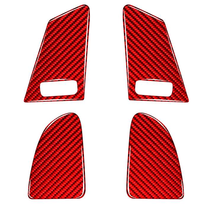 Car Window Lift Button B Decorative Sticker for Volvo V60 2010-2017, Left and Right Drive(Red)