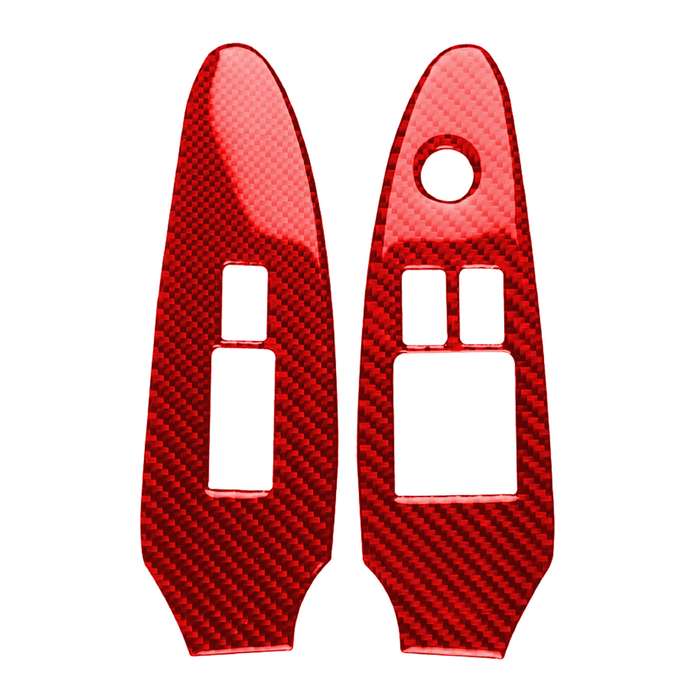 2 in 1 Car Carbon Fiber Window Lift Panel Decorative Sticker for Nissan 370Z / Z34 2009-, Right Driv