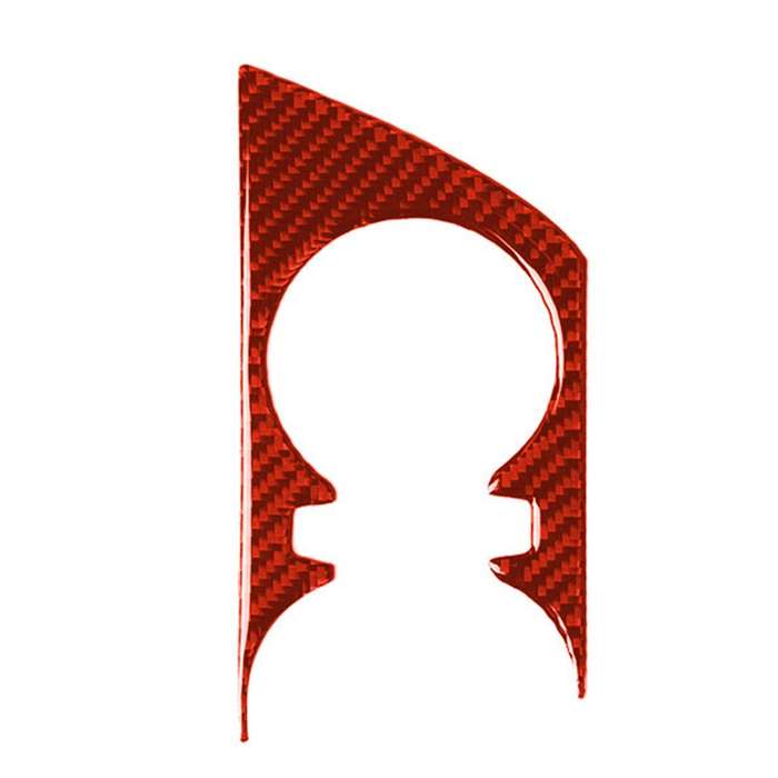 Car Carbon Fiber Water Cup Holder Panel Decorative Sticker for Chevrolet Camaro 2017-2019, Left Driv