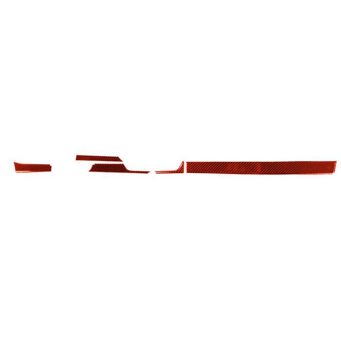 Car Carbon Fiber Center Control Decorative Sticker for Chevrolet Camaro 2017-2019, Left Drive (Red)