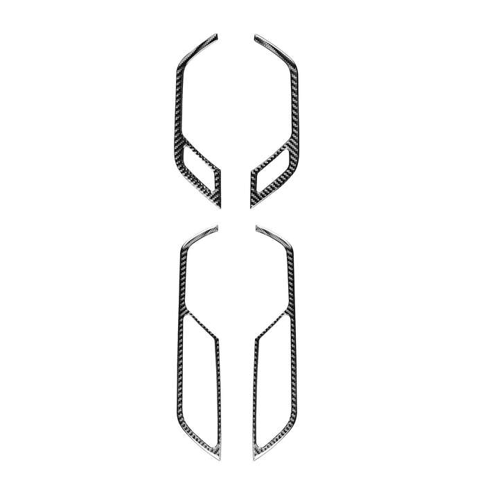 Car Carbon Fiber Inner Door Handle Decorative Sticker for Audi A6L / A7 2019-, Left and Right Drive