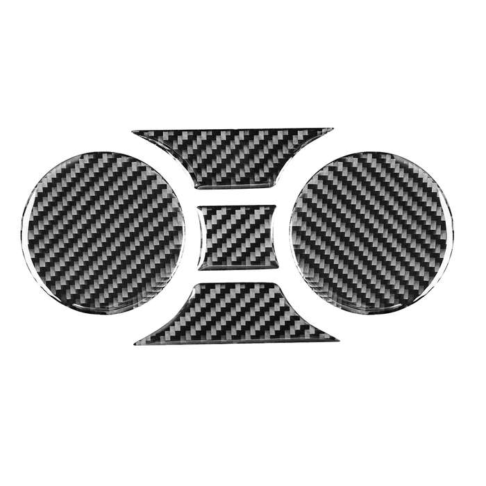5 PCS / Set Carbon Fiber Car Central Control Cup Holder Panel Decorative Sticker for Toyota Tundra 2