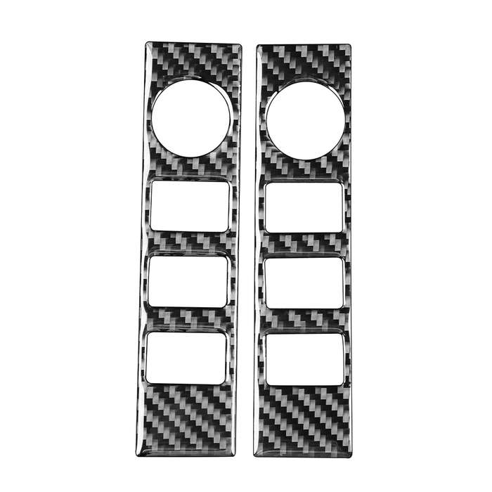 2 PCS / Set Carbon Fiber Car Central Control Volume Switch Decorative Sticker for Toyota Tundra 2014