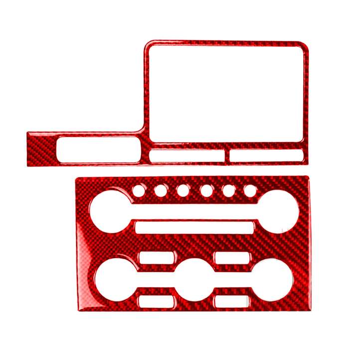 2 PCS / Set Carbon Fiber Car Navigation Instrument Decorative Sticker for Nissan GTR R35 2008-2016,