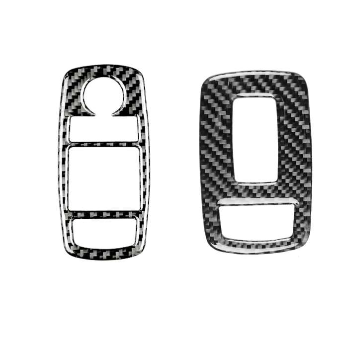 Carbon Fiber Car Window Lift Button Decorative Sticker for Dodge Challenger 2015 to Now, Left Drivin