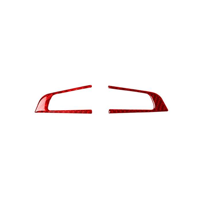 2 PCS / Set Carbon Fiber Car Steering Wheel Button Panel Decorative Sticker for Alfa Romeo Giulia 20