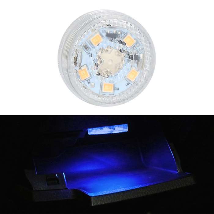 Car LED Interior Touch Light with A Button Battery (Ice Blue Light)