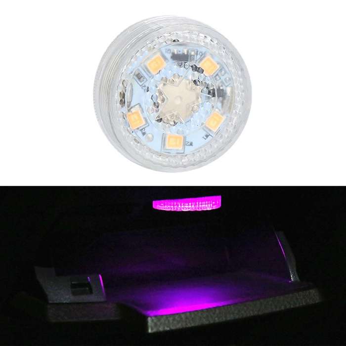 Car LED Interior Touch Light with A Button Battery (Ice Blue Light)
