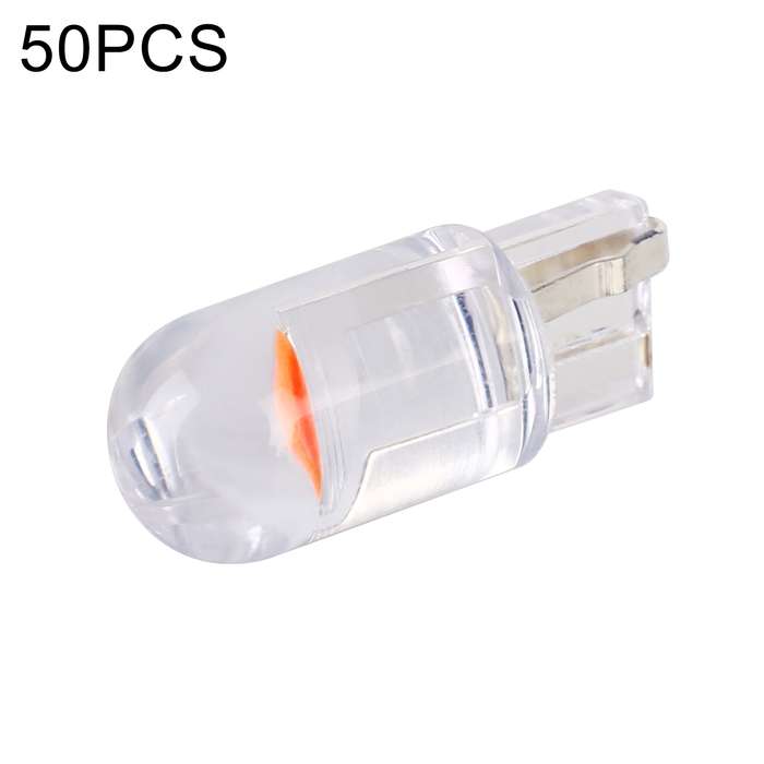 50pcs T10 DC24V / 0.36W / 0.03A Car Clearance Light COB Lamp Beads (Ice Blue Light)