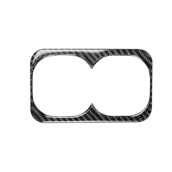 Car Carbon Fiber Rear Center Armrest Cup Holder Decorative Sticker for Mitsubishi Lancer EVO 2008-20