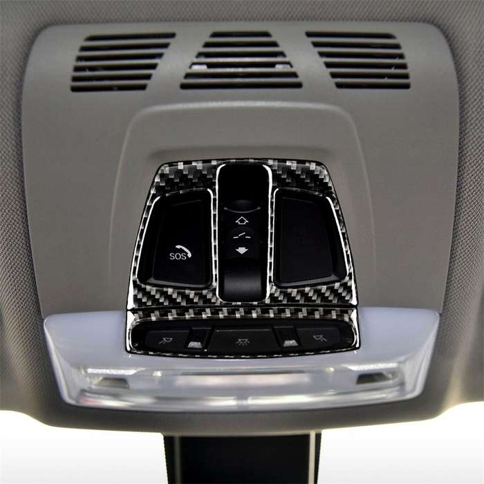Carbon Fiber Car Reading Light Panel Decorative Sticker for BMW F20 2012-2017 / F30 / F34 / F32 2013
