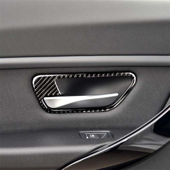 Three Color Carbon Fiber Car Door Bowl Decorative Sticker for BMW F30 2013-2018 / F34 2013-2017