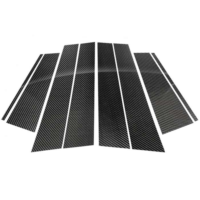 Car Carbon Fiber B Pillar Decorative Sticker for Mercedes-Benz E-Class 2017-2019, Left and Right Dri